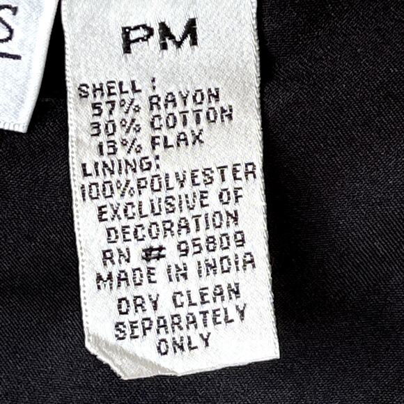 VTG Draper's & Damon's Button Up Jacket Applique Flowers Butterflies Petite M - Picture 11 of 11